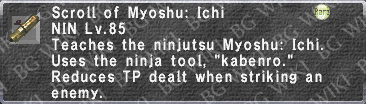 Myoshu: Ichi (Scroll) description.png