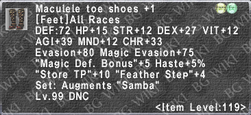 Macu. Toe Shoes +1 description.png