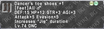 Dancer's Toe Shoes +1 description.png