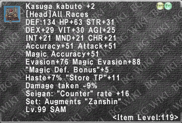 Kasuga Kabuto +2 description.png