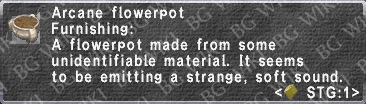 Arcane Flowerpot description.png