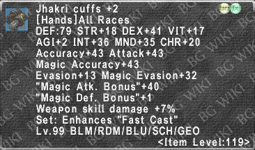 Jhakri Cuffs 2 Bg Ffxi Wiki