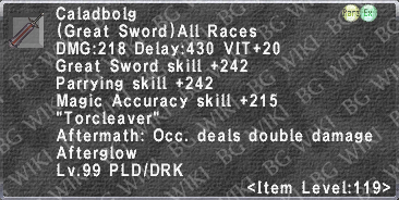 Caladbolg (Level 119 II) description.png