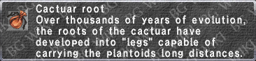 Cactuar Root description.png