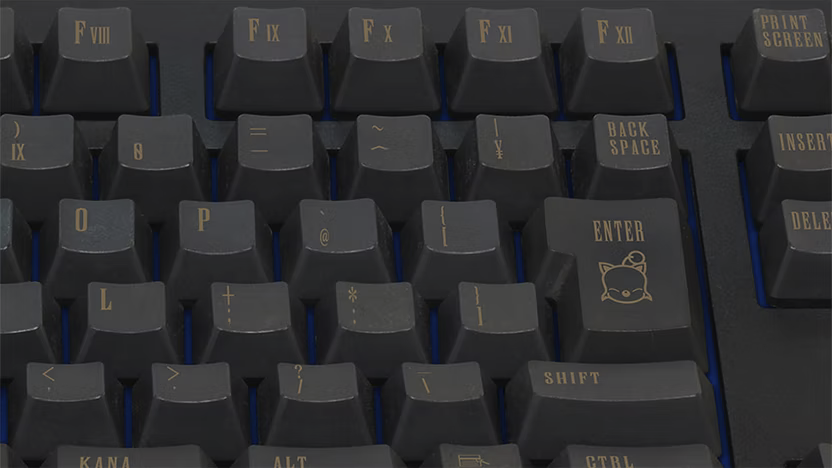 Final Fantasy XI XIth Anniversary Keyboard - Enter key or Moogle key closeup