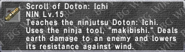 Doton: Ichi (Scroll) description.png