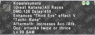 Kogarasumaru (Level 99) description.png