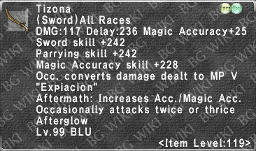 Tizona (Level 119 II) description.png