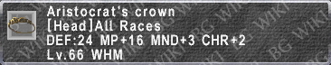 Aristocrat's Crown description.png