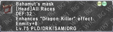 Bahamut's Mask description.png