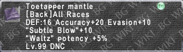 Toetapper Mantle description.png