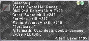 Caladbolg (Level 119) description.png