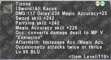 Tizona (Level 119) description.png